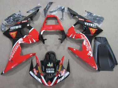 2003-2004 Yamaha YZF R6 Motorcycle Fairings - Red White Glossy Black Santander Fimer Volvo Canada Websites