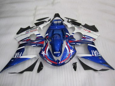 2003-2004 Yamaha YZF R6 Motorcycle Fairings - White Blue Red Motul Fiat Canada Websites