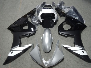 2003-2004 Yamaha YZF R6 Motorcycle Fairings - White Silver Glossy Black Matte Black Canada Websites