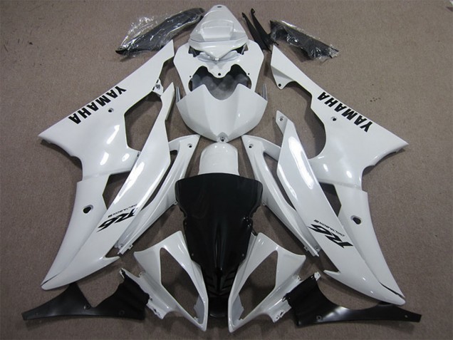 2008-2016 Yamaha YZF R6 Motorcycle Fairings - White Black Decals Canada Websites