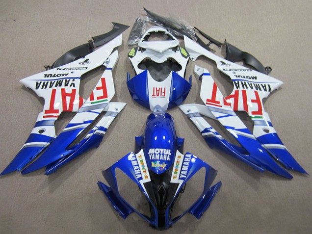 2008-2016 Yamaha YZF R6 Motorcycle Fairings - White Blue Red Fiat Motul Michelin 46 Canada Websites