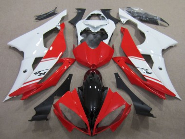 2008-2016 Yamaha YZF R6 Motorcycle Fairings Kits - White Red Glossy Black Canada Websites