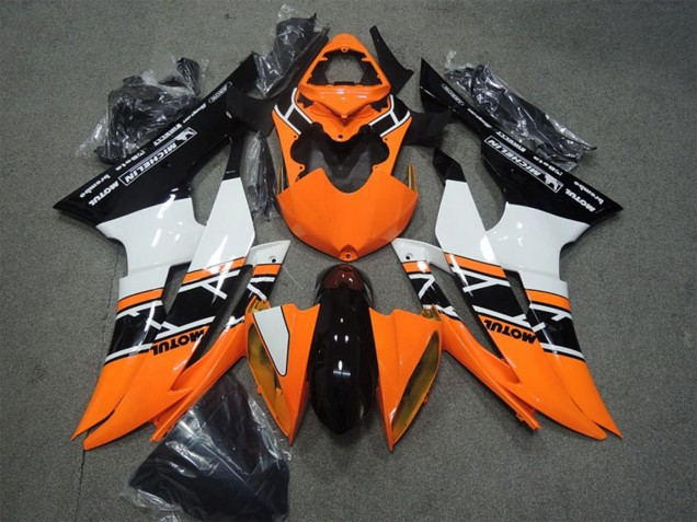 2008-2016 Yamaha YZF R6 Motorcycle Fairings - Orange White Glossy Black Motul Canada Websites