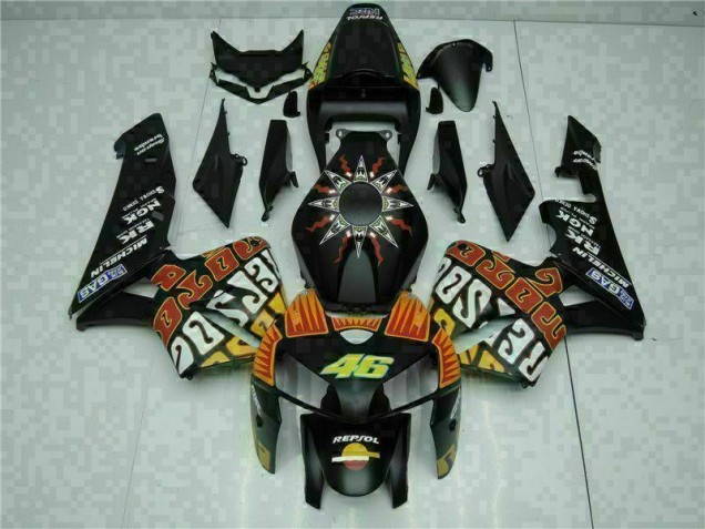 Black 2005-2006 CBR600RR ABS Motorcycle Fairings Black 2005-2006 CBR600RR ABS Motorcycle Fairings