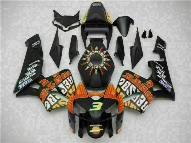 Black 2005-2006 CBR600RR Motorcycle Fairing Kits & Plastic