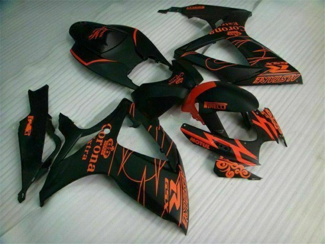 Black 2006-2007 GSXR 600/750 Aftermarket Motorcycle Fairing
