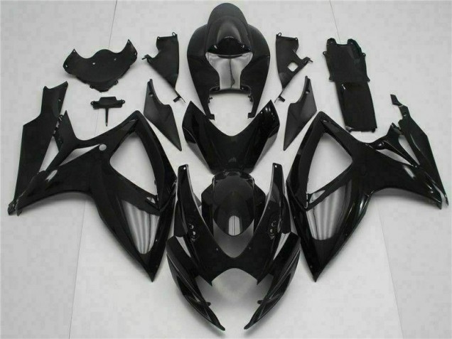 Black 2006-2007 GSXR 600/750 Aftermarket Motorcycle Fairings Black 2006-2007 GSXR 600/750 Aftermarket Motorcycle Fairings