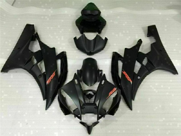 Black 2006-2007 YZF R6 Motorcycle Fairings Black 2006-2007 YZF R6 Motorcycle Fairings