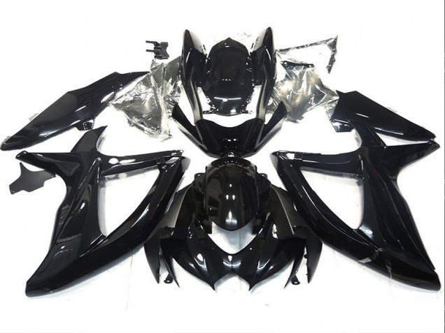 Black 2008-2010 GSXR 750 Motorcycle Fairings Black 2008-2010 GSXR 750 Motorcycle Fairings