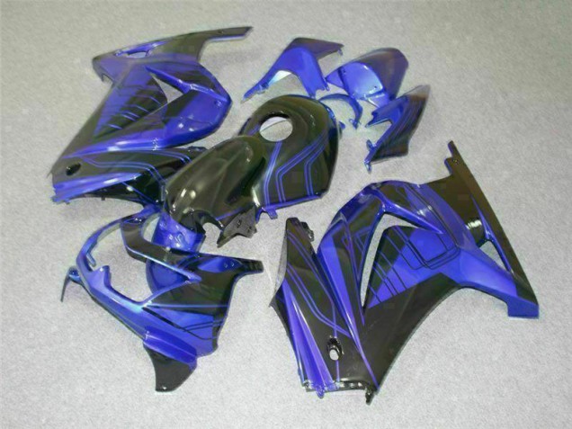 Black Blue 2008-2012 EX250 Motorcycle Fairing Black Blue 2008-2012 EX250 Motorcycle Fairing
