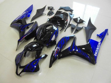Black Blue Flame 2007-2008 CBR600RR Motorcycle Fairings
