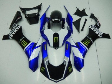 Black Blue Monster 2015-2019 YZF R1 Motorcycle Fairings