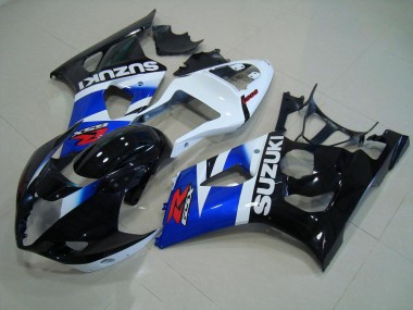Black Blue White 2003-2004 GSXR 1000 Motorcycle Fairings