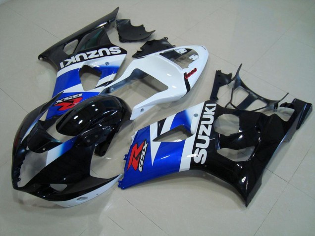 Black Blue White 2003-2004 GSXR 1000 Motorcycle Fairings Black Blue White 2003-2004 GSXR 1000 Motorcycle Fairings