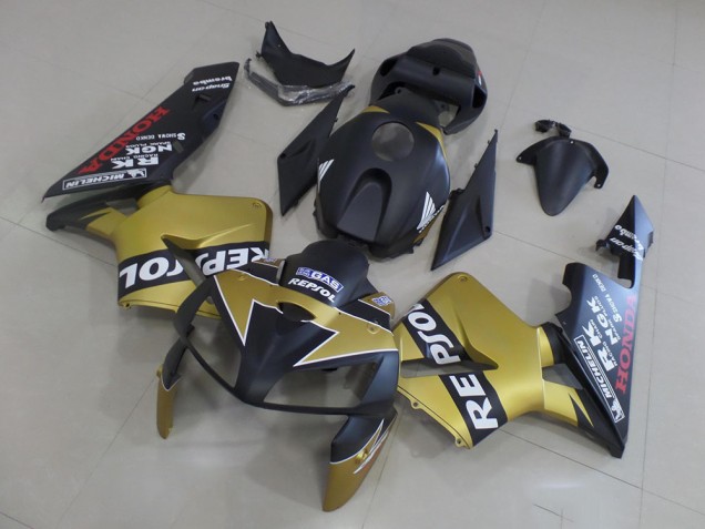 Black Gold Repsol 2005-2006 CBR600RR Motorcycle Fairings Black Gold Repsol 2005-2006 CBR600RR Motorcycle Fairings
