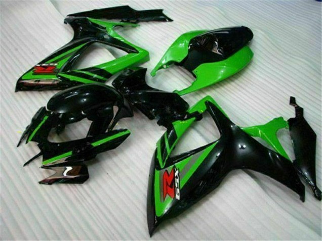 Black Green 2006-2007 GSXR 600/750 Motorcycle Fairings