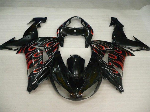 Black Grey Red 2006-2007 ZX10R Motorcycle Fairings Black Grey Red 2006-2007 ZX10R Motorcycle Fairings