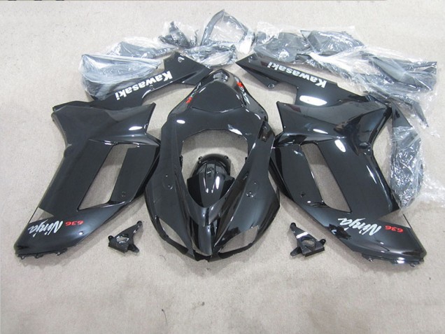 Black Ninja 636 2007-2008 ZX6R Motorcycle Fairings Black Ninja 636 2007-2008 ZX6R Motorcycle Fairings