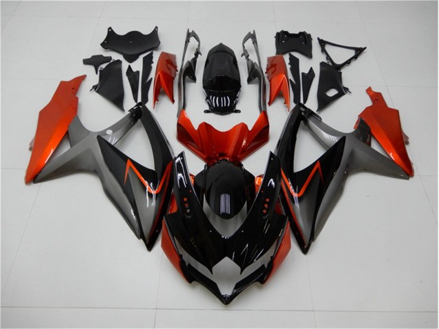 Black Orange Grey 2008-2010 GSXR 600/750 Motorcycle Fairings Black Orange Grey 2008-2010 GSXR 600/750 Motorcycle Fairings