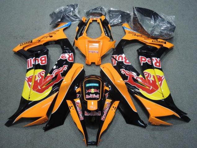 Black Orange Red Bull 2011-2015 ZX10R Motorcycle Fairings Black Orange Red Bull 2011-2015 ZX10R Motorcycle Fairings