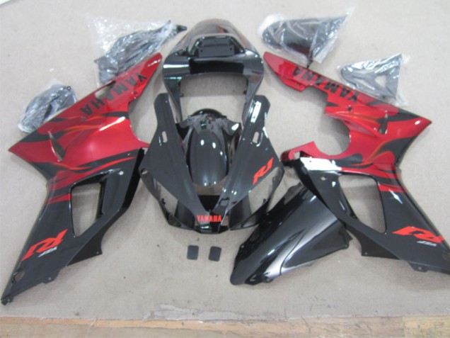 Black Red 2000-2001 YZF R1 Motorcycle Fairings Black Red 2000-2001 YZF R1 Motorcycle Fairings