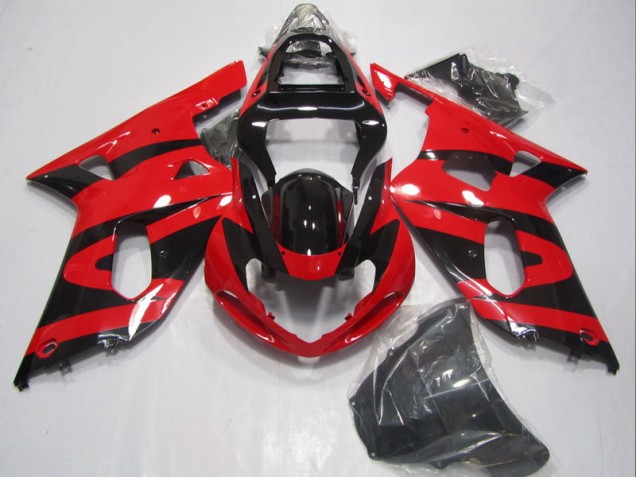 Black Red 2001-2003 GSXR 600 Motorcycle Fairings Black Red 2001-2003 GSXR 600 Motorcycle Fairings