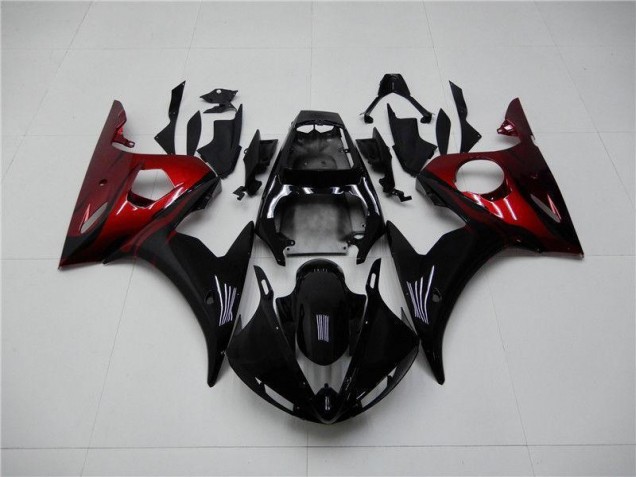 Black Red 2003-2005 YZF R6 Motorcycle Fairings Black Red 2003-2005 YZF R6 Motorcycle Fairings