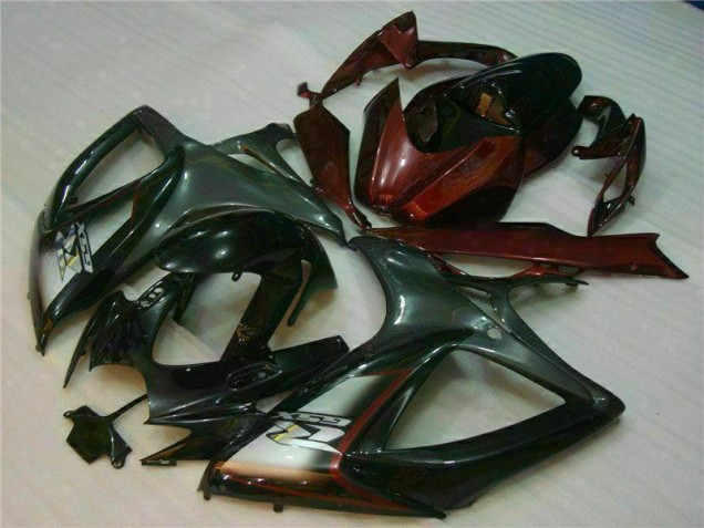 Black Red 2006-2007 GSXR 600/750 Motorcycle Fairings Black Red 2006-2007 GSXR 600/750 Motorcycle Fairings
