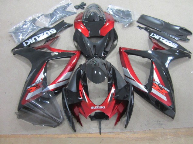 Black Red 2006-2007 GSXR 600 Motorcycle Bodywork Black Red 2006-2007 GSXR 600 Motorcycle Bodywork