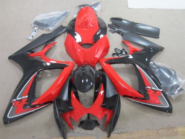 Black Red 2006-2007 GSXR 600 Motorcycle Fairings