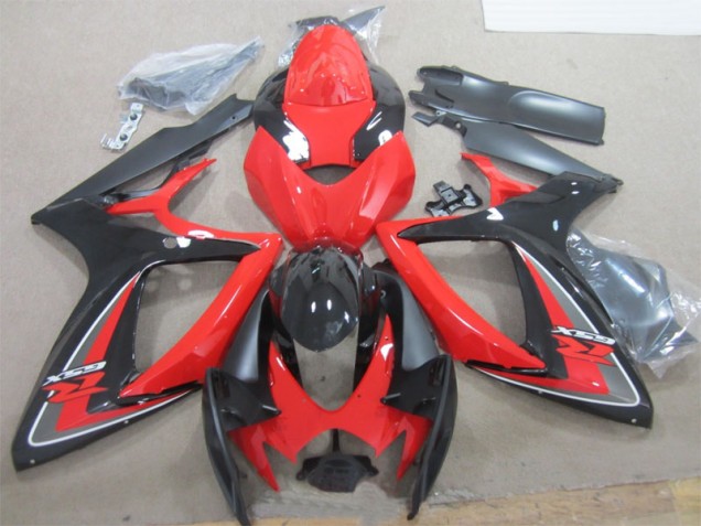 Black Red 2006-2007 GSXR 600 Motorcycle Fairings Black Red 2006-2007 GSXR 600 Motorcycle Fairings