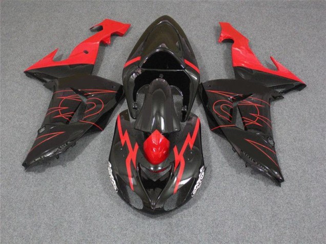 Black Red 2006-2007 ZX10R Motorcycle Fairings Black Red 2006-2007 ZX10R Motorcycle Fairings