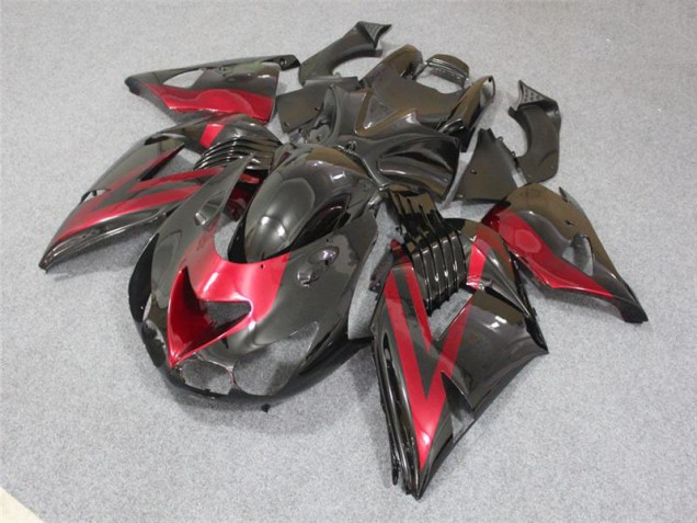 Black Red 2006-2011 ZX14R ZZR1400 Motorcycle Fairing Black Red 2006-2011 ZX14R ZZR1400 Motorcycle Fairing