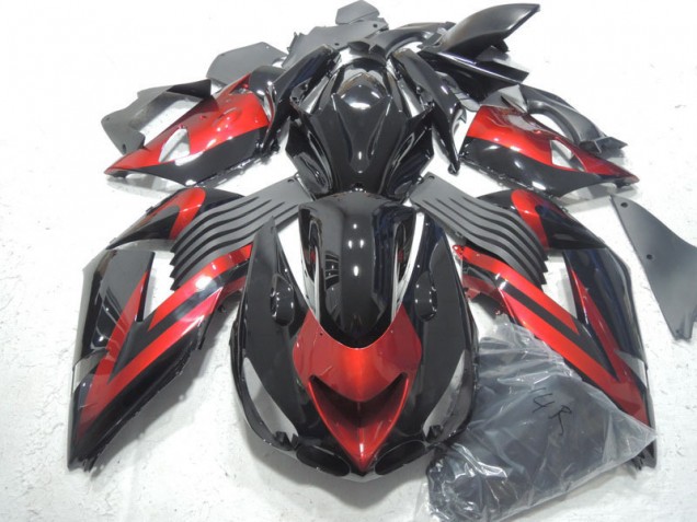 Black Red 2006-2011 ZX14R ZZR1400 Motorcycle Fairings Black Red 2006-2011 ZX14R ZZR1400 Motorcycle Fairings