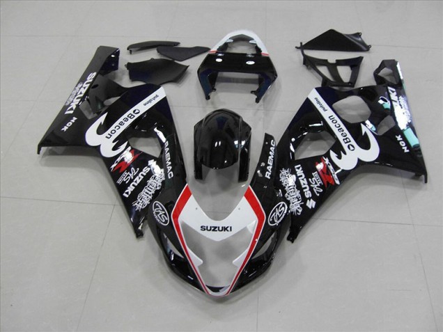 Black Red Beacon 2004-2005 GSXR 750 Motorcycle Fairings Black Red Beacon 2004-2005 GSXR 750 Motorcycle Fairings