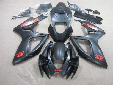 Black Red Decal 2006-2007 GSXR 600 Motorcycle Fairings