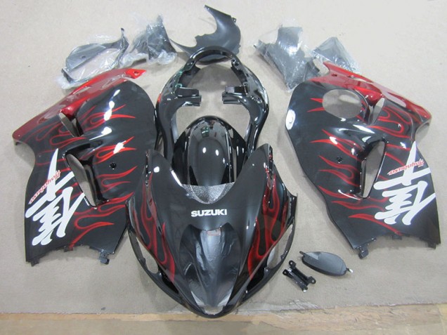 Black Red Flame 1996-2007 GSXR 1300 Hayabusa Motorcycle Bodywork Black Red Flame 1996-2007 GSXR 1300 Hayabusa Motorcycle Bodywork