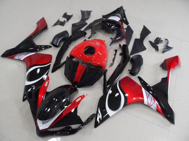 Black Red Glossy 2007-2008 YZF R1 Motorcycle Fairings Black Red Glossy 2007-2008 YZF R1 Motorcycle Fairings