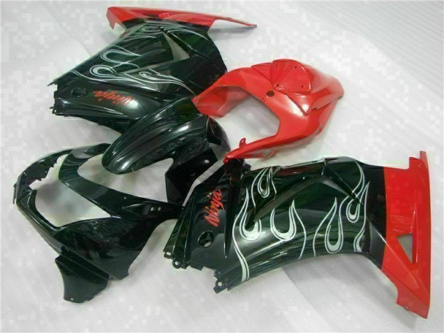 Black Red Ninja 2008-2012 EX250 Motorcycle Fairings Black Red Ninja 2008-2012 EX250 Motorcycle Fairings