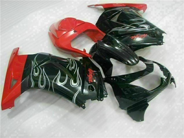 Black Red Ninja 2008-2012 EX250 Motorcycle Fairings Black Red Ninja 2008-2012 EX250 Motorcycle Fairings