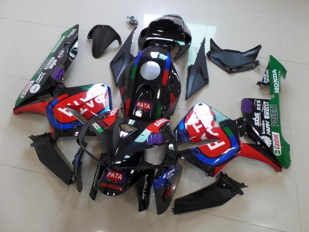 Black Red Pata 2005-2006 CBR600RR Motorcycle Fairings Black Red Pata 2005-2006 CBR600RR Motorcycle Fairings
