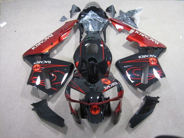 Black Red Racardi 2003-2005 ZX10R Motorcycle Fairings Black Red Racardi 2003-2005 ZX10R Motorcycle Fairings