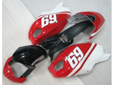 Black Red White 69 2008-2012 Ducati Monster 696 Motorcycle Fairings
