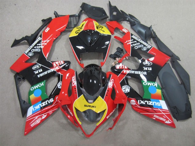 Black Red Yellow 2005-2006 GSXR 1000 Motorcycle Fairings