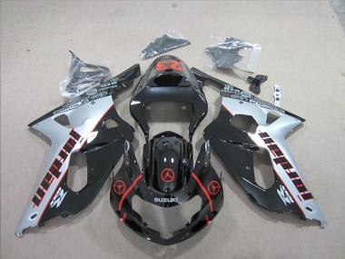 Black Silver 2001-2003 GSXR 600 Motorcycle Fairings