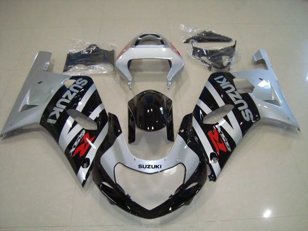 Black Silver 2001-2003 GSXR 750 Motorcycle Fairings Black Silver 2001-2003 GSXR 750 Motorcycle Fairings