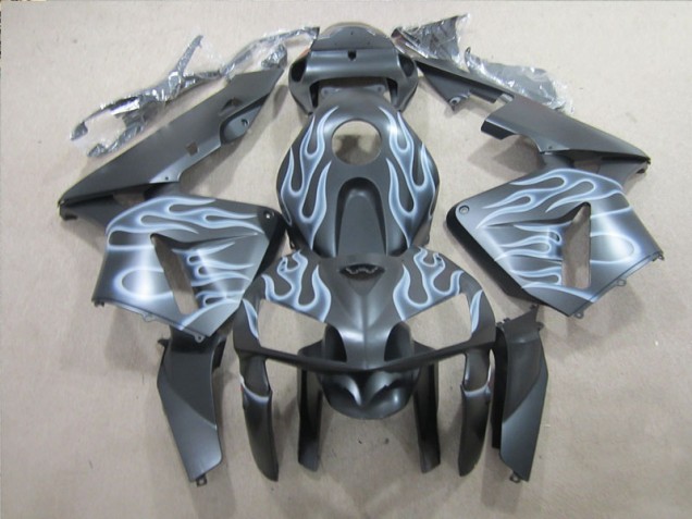 Black Silver Flame 2005-2006 CBR600RR Motorcycle Fairings Black Silver Flame 2005-2006 CBR600RR Motorcycle Fairings