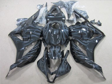 Black Silver Flame 2009-2012 CBR600RR Motorcycle Fairing