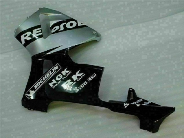 Black Silver Repsol 2005-2006 CBR600RR Motorcycle Fairings Black Silver Repsol 2005-2006 CBR600RR Motorcycle Fairings