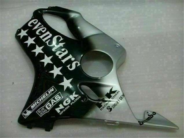 Black Silver SevenStarss 2001-2003 CBR600 F4i Motorcycle Fairings Black Silver SevenStarss 2001-2003 CBR600 F4i Motorcycle Fairings